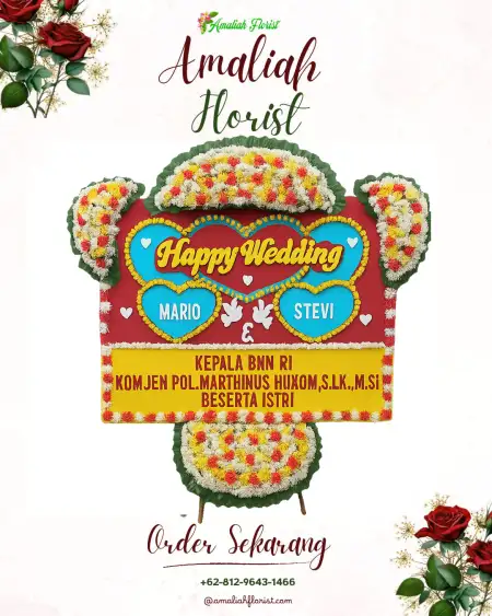 Papan Bunga Pernikahan Mrayan